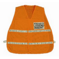 Incident Command Vest with clear card holders, 1" Stripes, (Regular and Jumbo) Orange